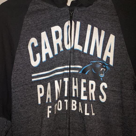 Carolina Panthers Women's Sweatshirt Small Hooded Full Zip NFL Team Apparel - Picture 2 of 7